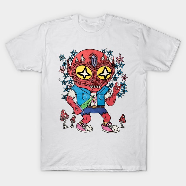 Flower Goblin T-Shirt by flynnryanart